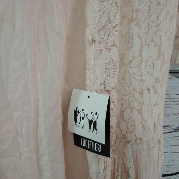 80s deadstock bohemian lace duster dress - Picture 8 of 8